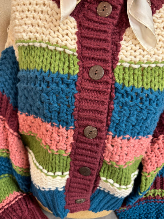 Textured Teal Cardigan