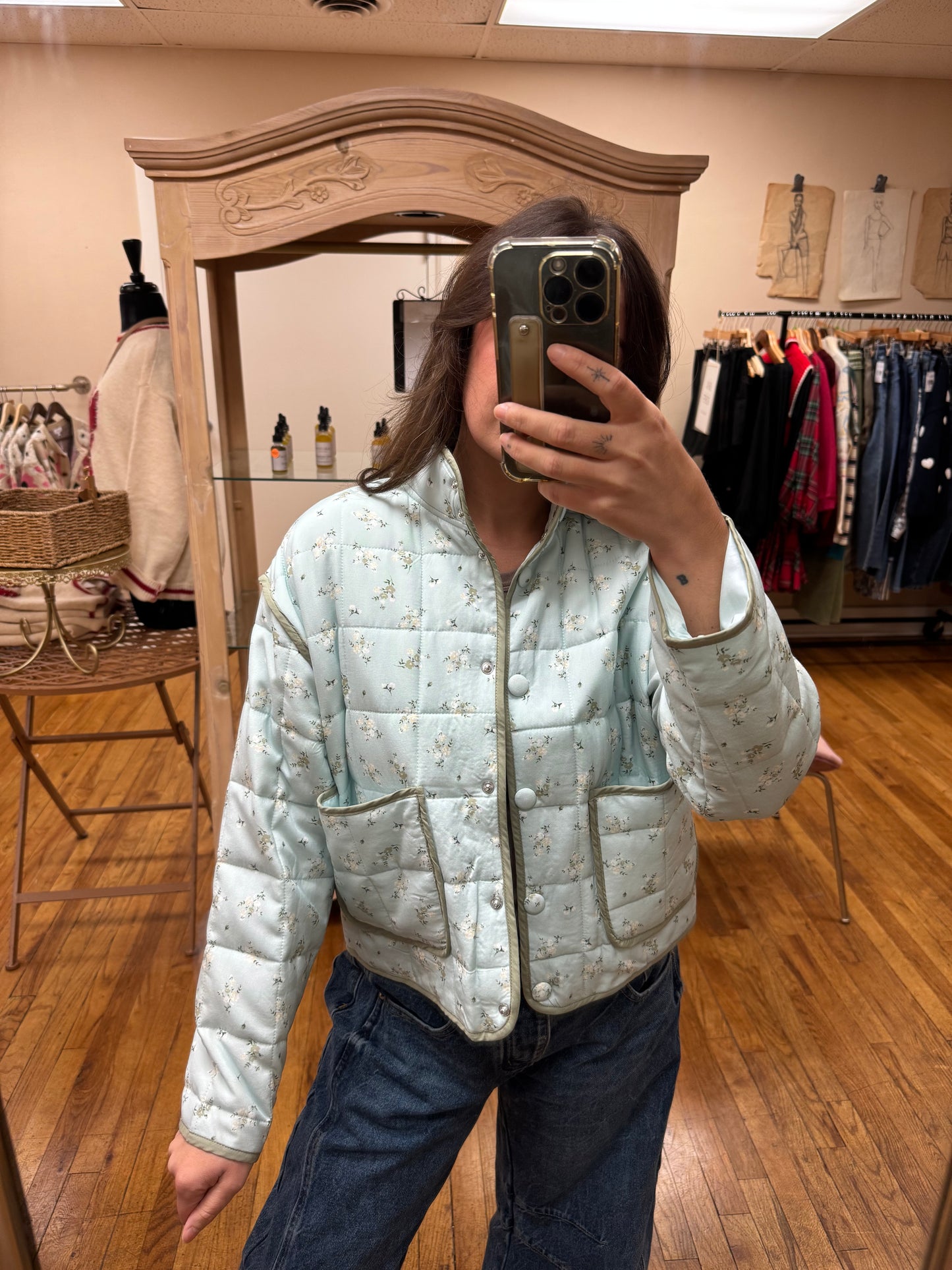 Sage Quilted Lightweight Jacket