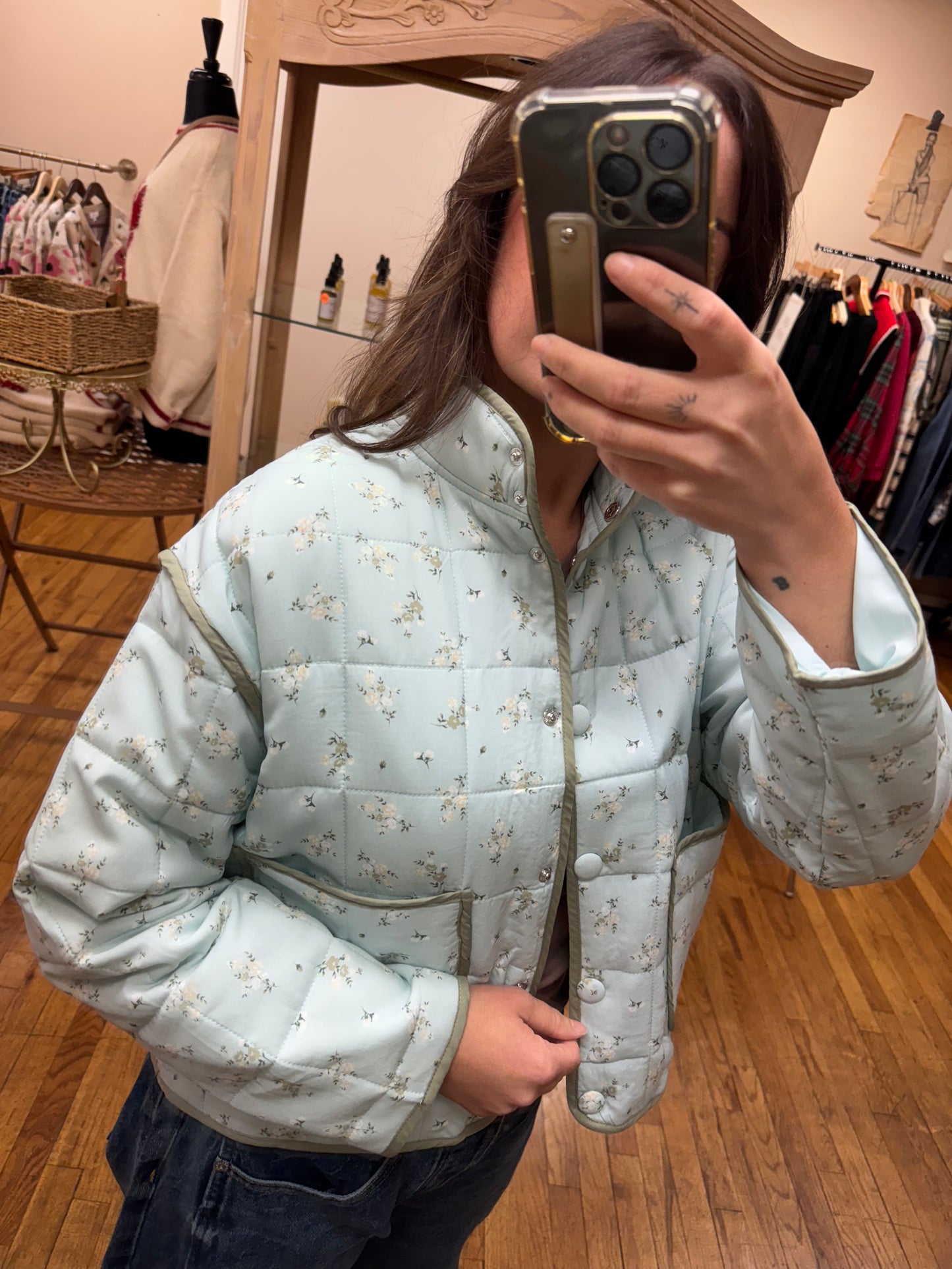 Sage Quilted Lightweight Jacket