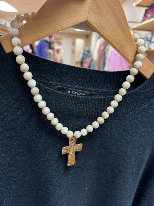 Beaded Cross Necklace