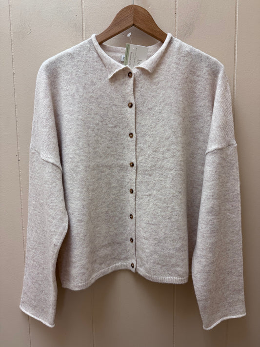 Oatmeal Buttoned Cardigan