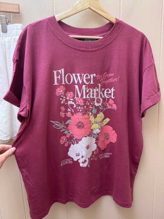 Flower Market Boyfriend Tee