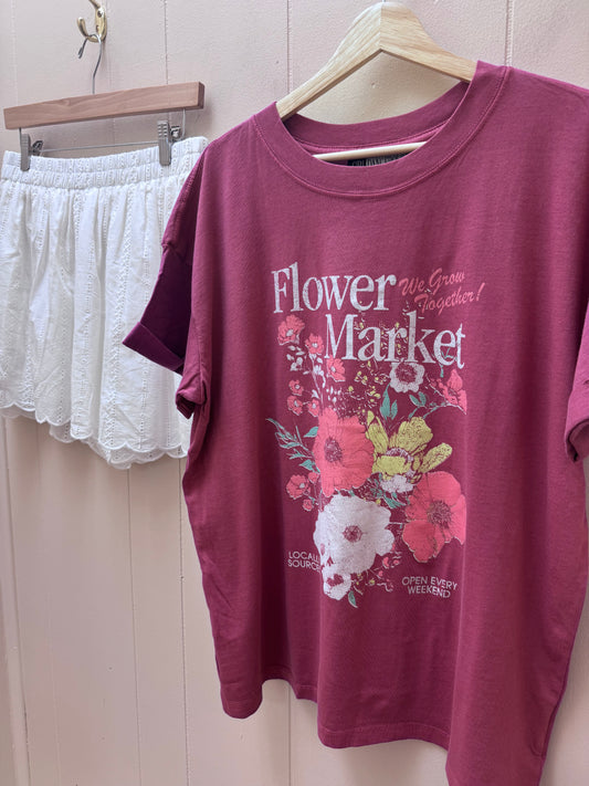 Flower Market Boyfriend Tee