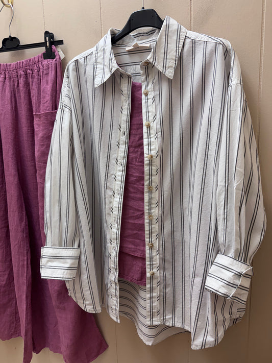 Oversized Ivory Button Down