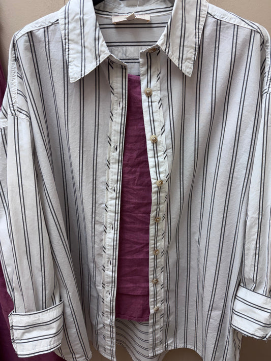 Oversized Ivory Button Down