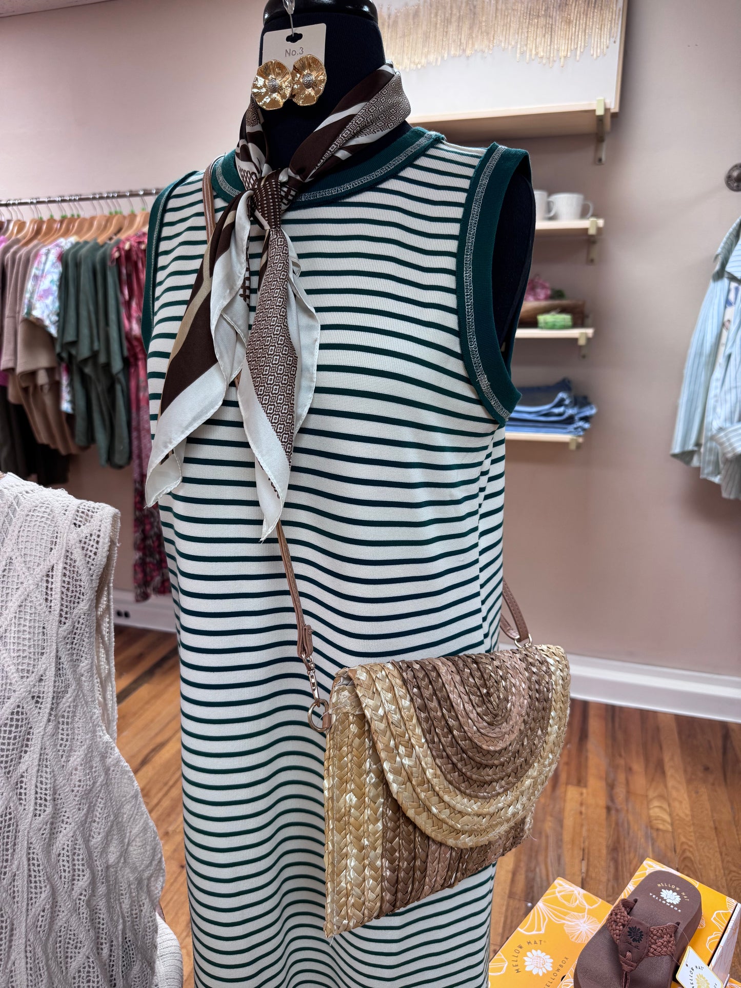 Woven Flap Crossbody/Wristlet
