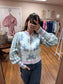Floral Sweater Bomber Jacket