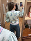 Floral Sweater Bomber Jacket