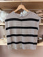 Black Striped Knit Top