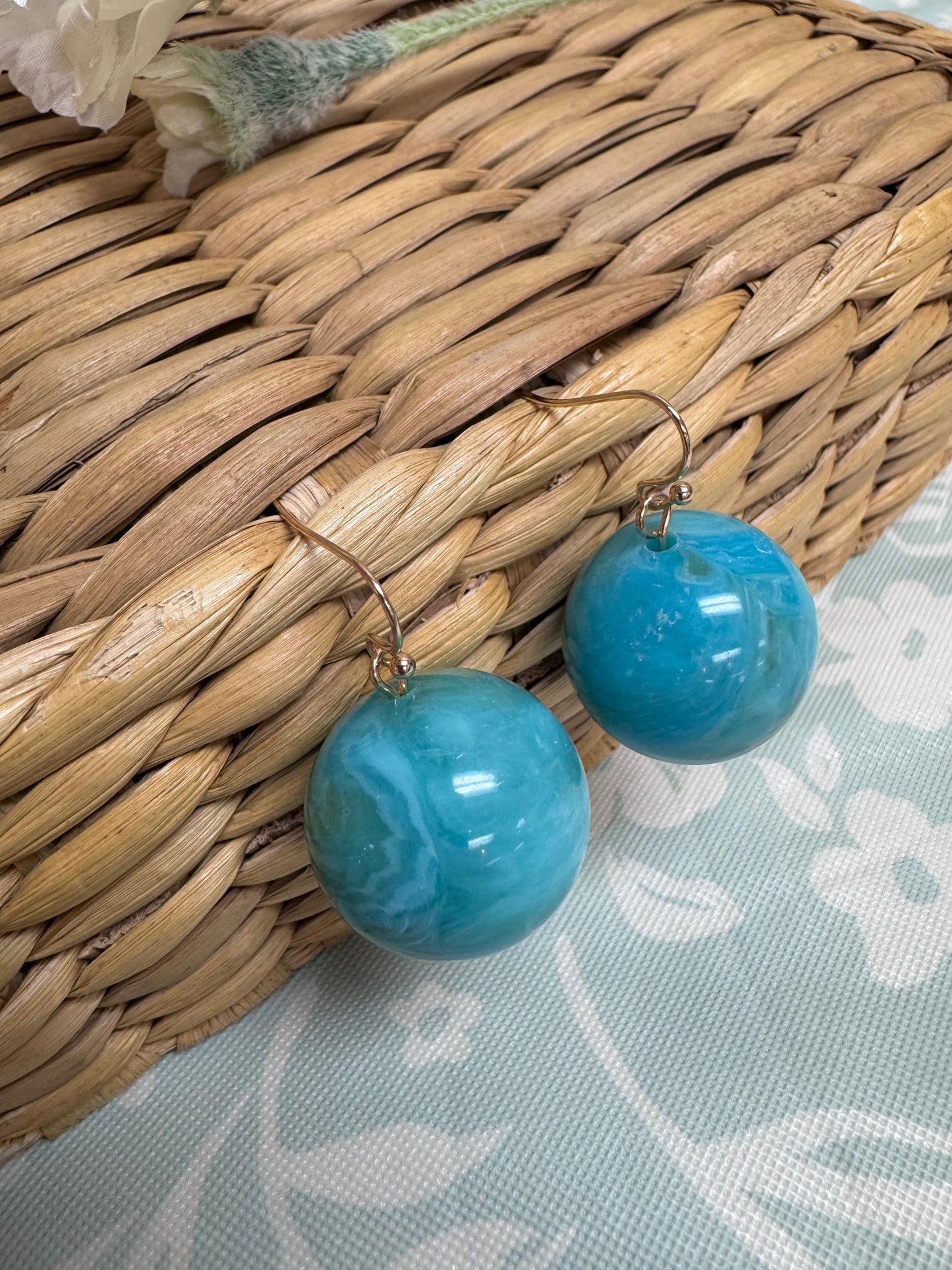 Turquoise Ball Earrings
