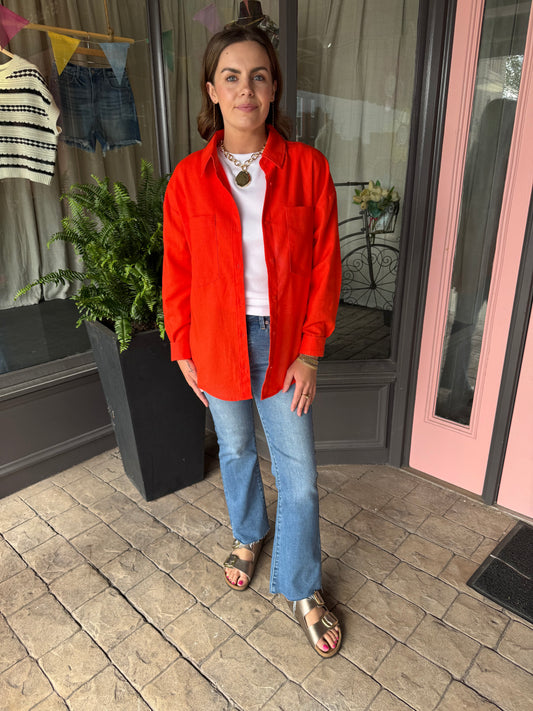 Tomato Button Down