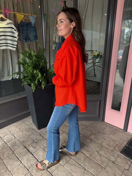 Tomato Button Down