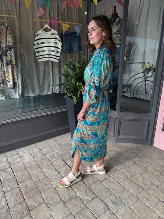 Paisley Silk Dress