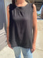 Frayed Linen Blend Tank