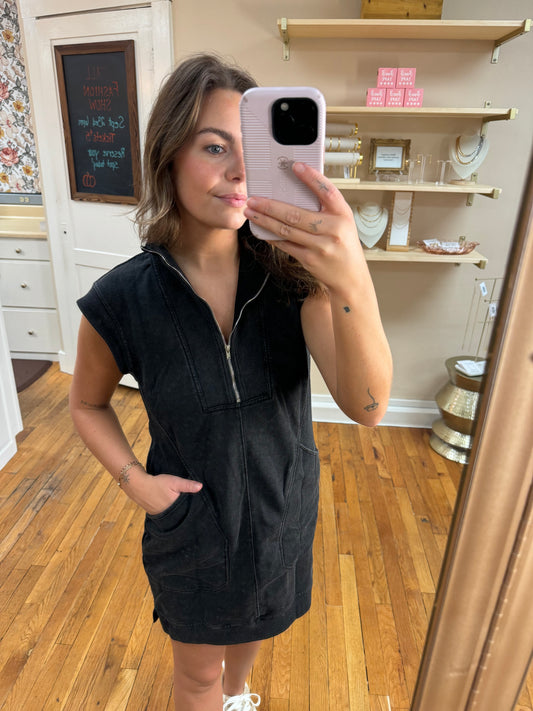 Black Zippered Dress