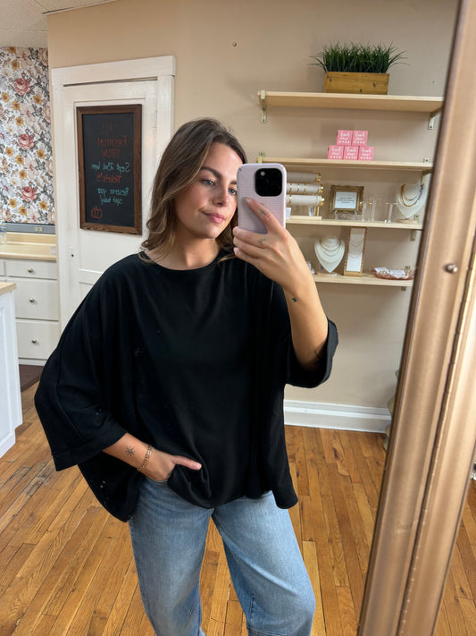 Oversized Black Top