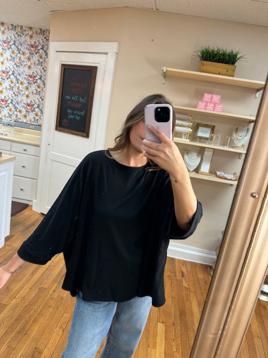 Oversized Black Top