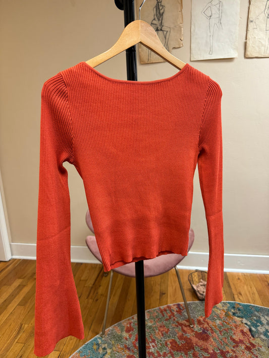 Orange Knit Top