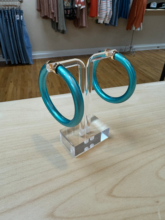 Jelly Hoops Turquoise