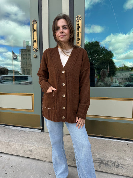 Brown Grandpa Cardigan