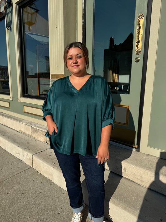 Emerald Woven Blouse