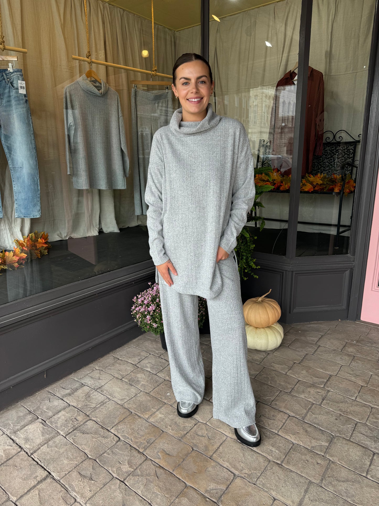 Grey Ribbed Tunic