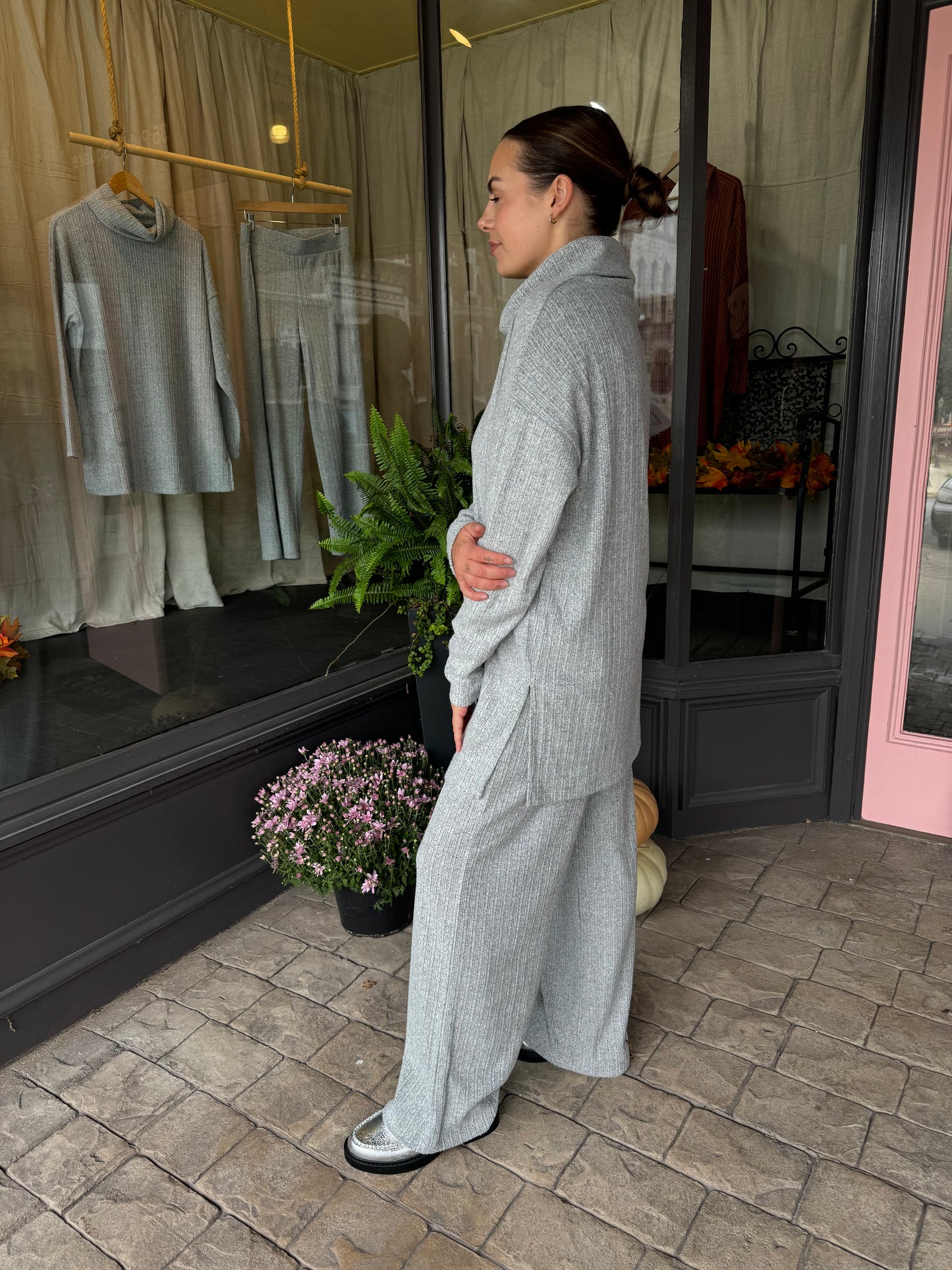 Grey Ribbed Tunic