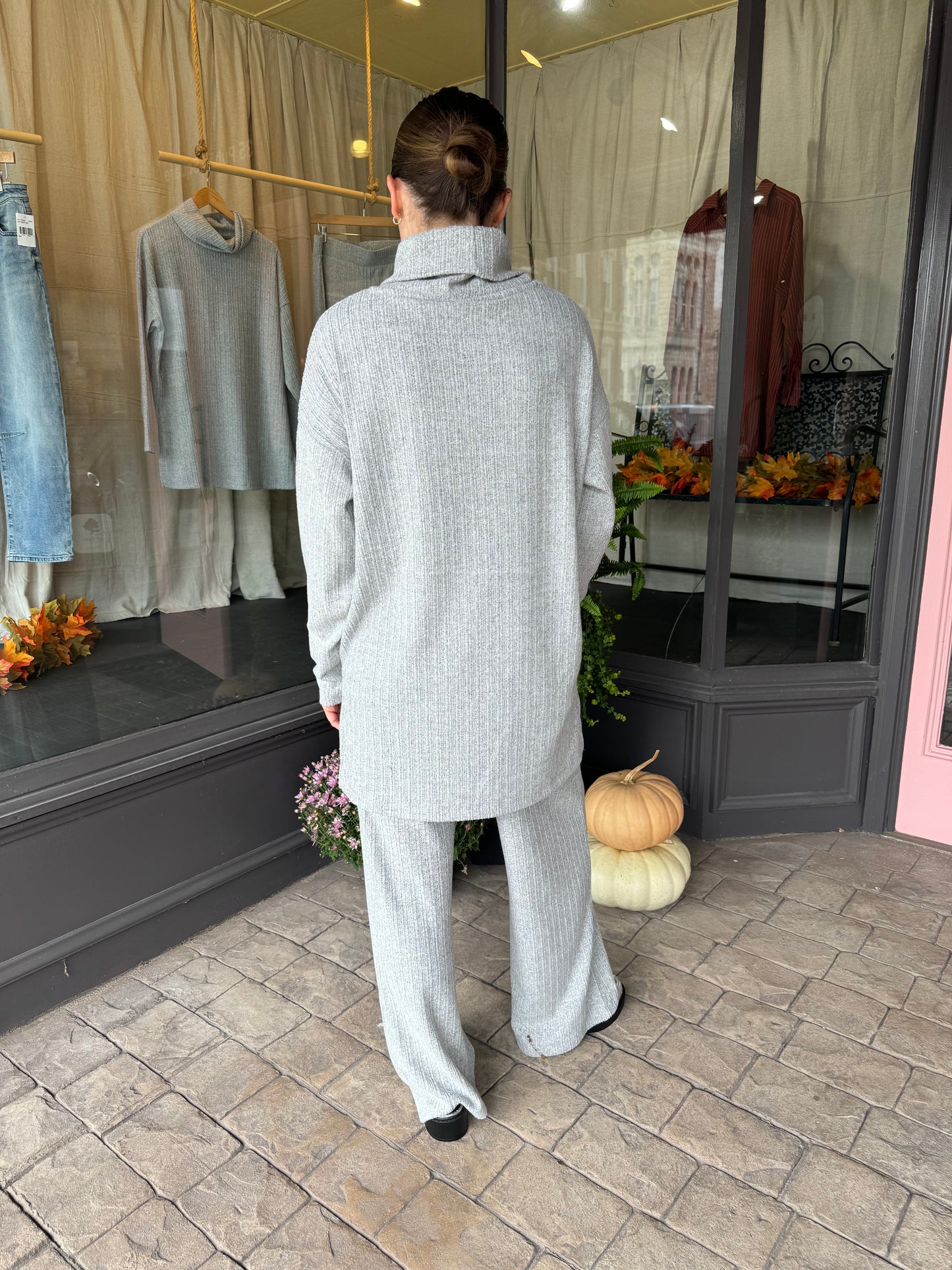 Grey Ribbed Tunic