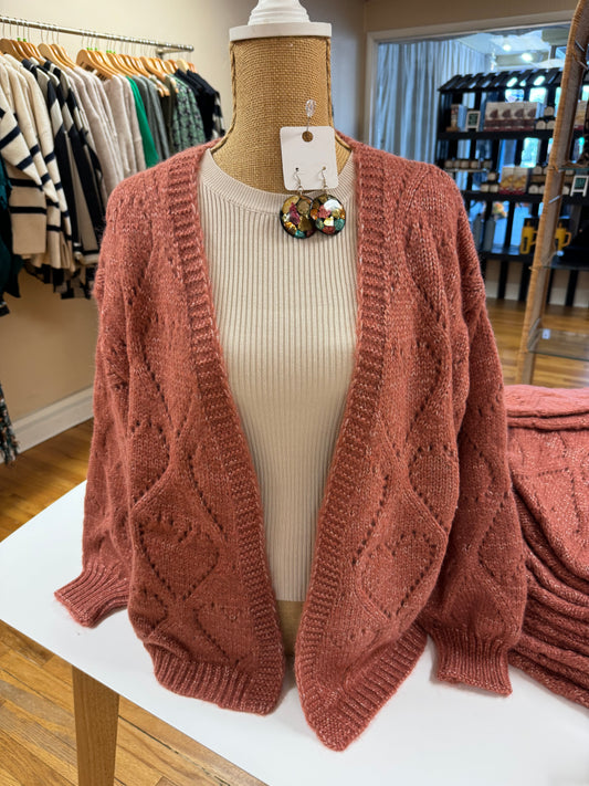 Metallic Threads Cardigan