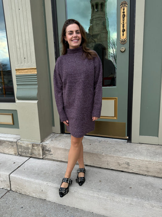 Plum Knit Dress