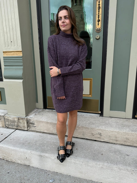 Plum Knit Dress