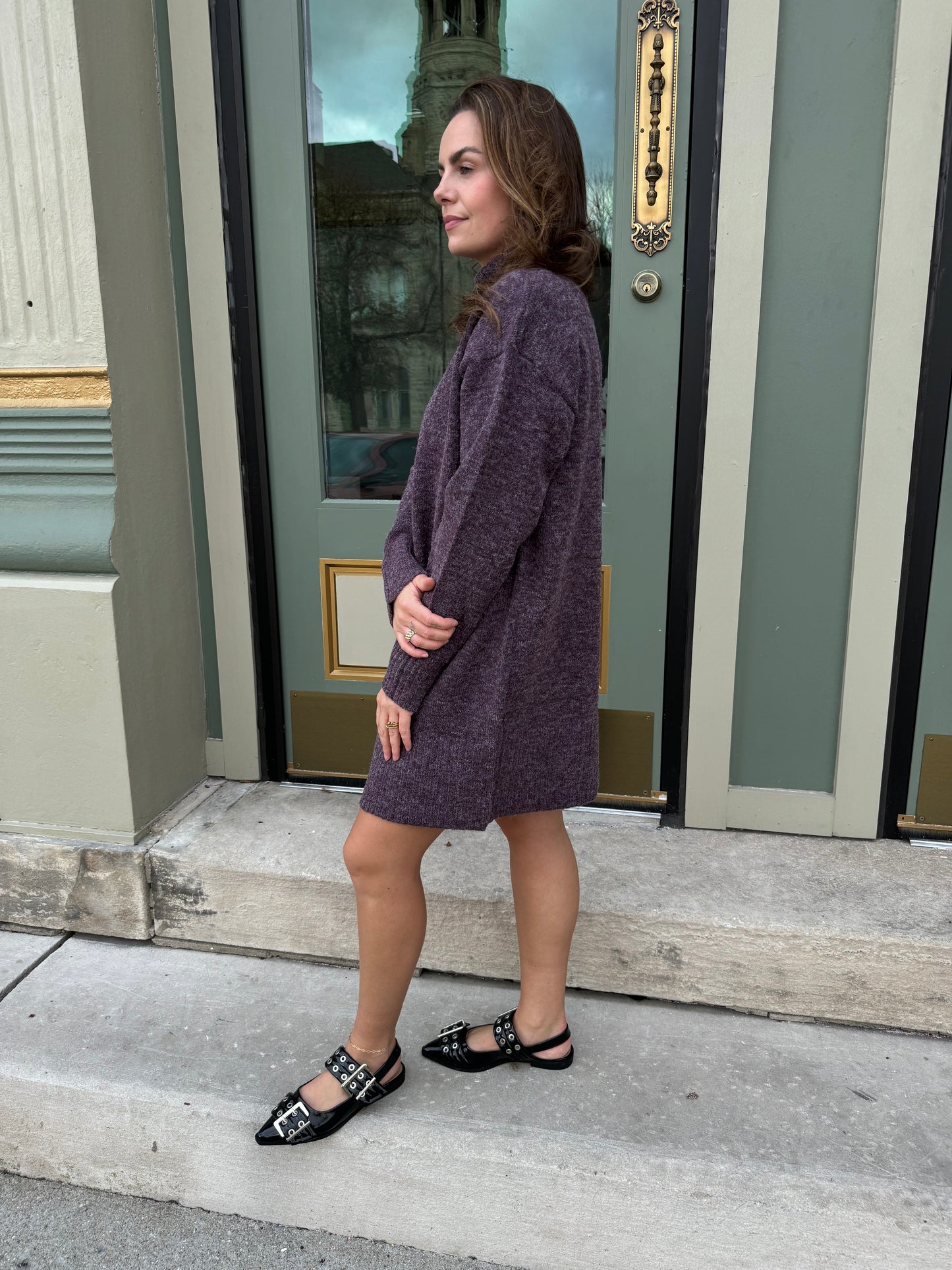 Plum Knit Dress