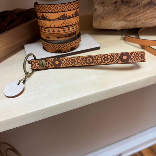 Leather Wristlet Keychain