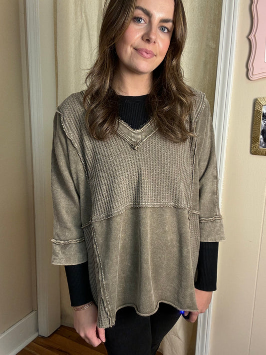 Mineral Washed Oversized Top