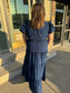 Navy Tiered Dress