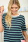 Navy Striped Mini Dress