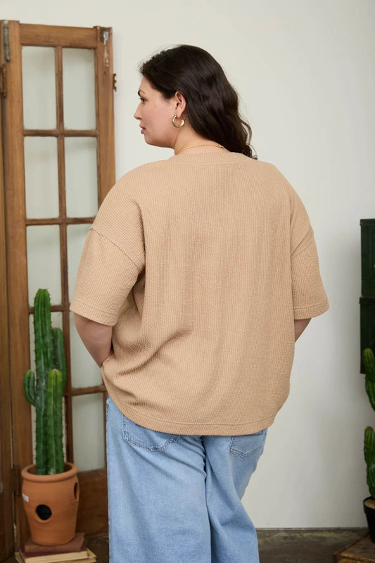 Khaki Knit Top