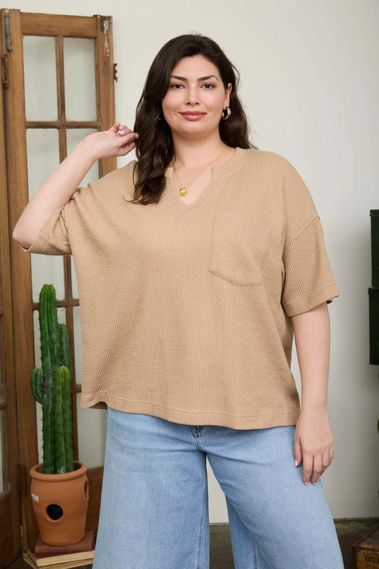 Khaki Knit Top