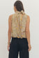 Sleeveless Cheetah Bow Top