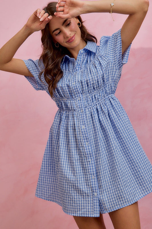 Gingham Smocked Dress