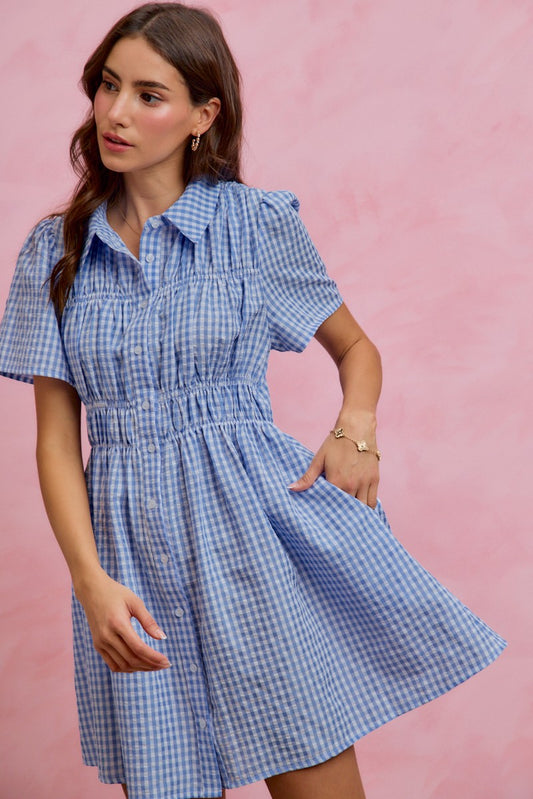 Gingham Smocked Dress