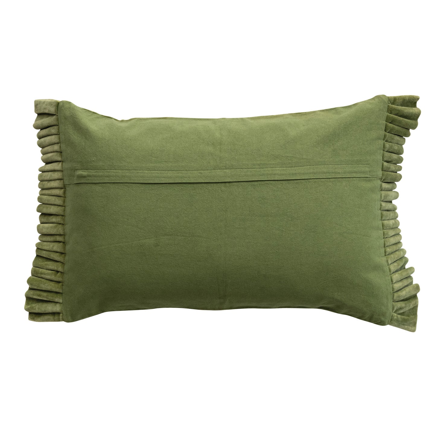Green Velvet Lumbar Pillow