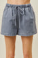 Lace Trimmed Denim Shorts