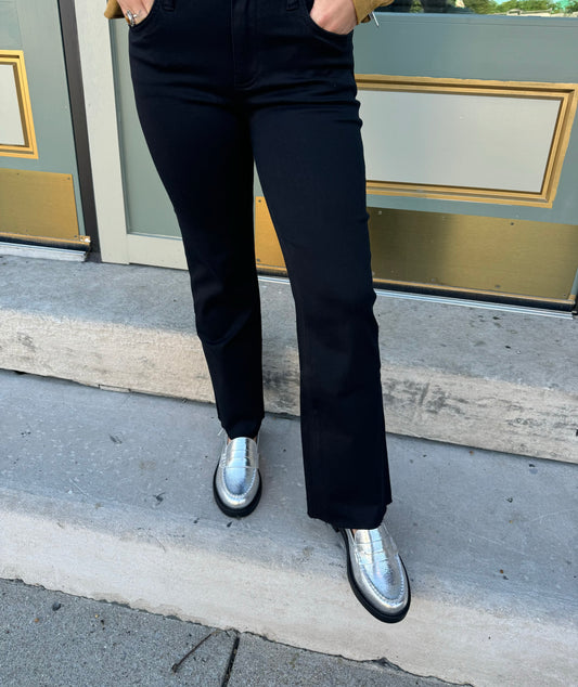 Silver Sling Back Loafer