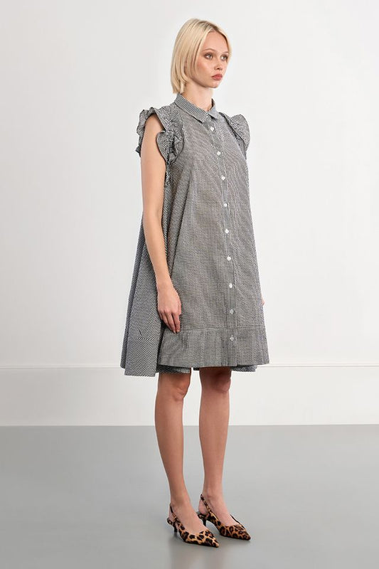 Gingham A Line Dress