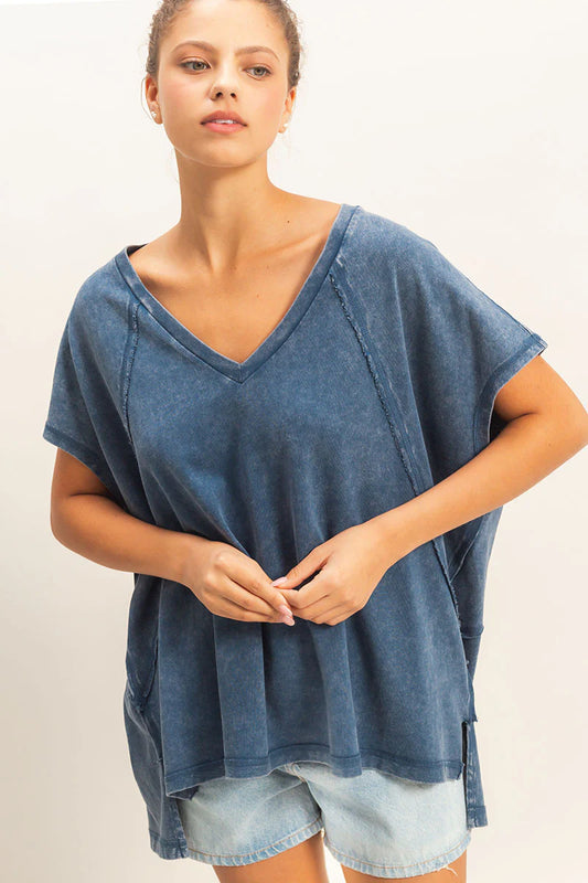 Slouchy V Neck Tee