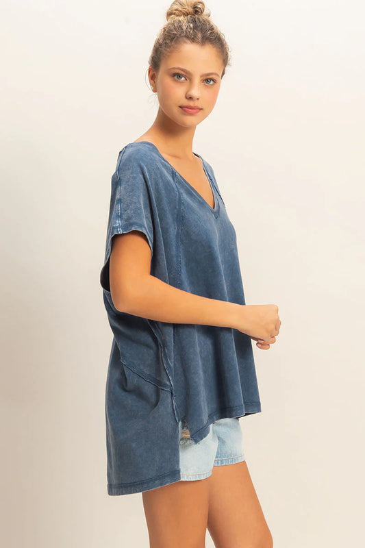 Slouchy V Neck Tee