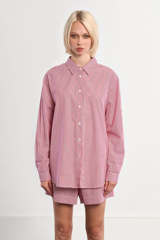 Red Striped Button Down