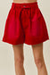 Red Denim Shorts