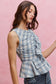 Plaid Peplum Top